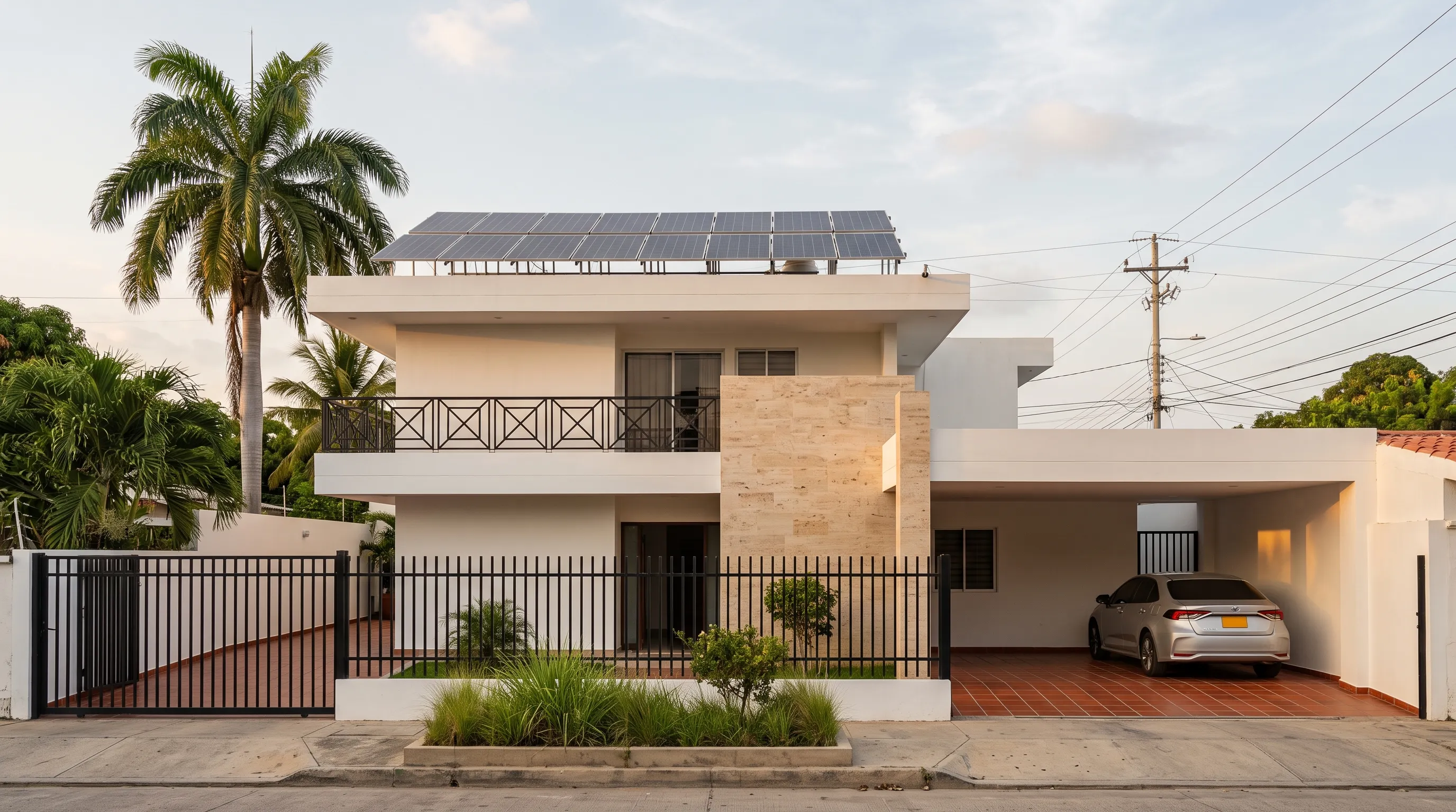 Vivienda en Barranquilla con paneles solares instalados por Isergy
